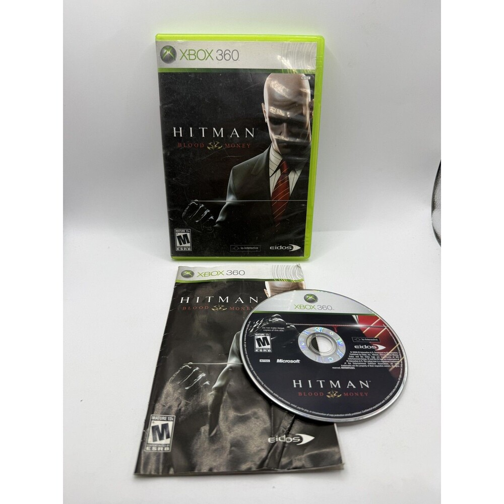 Hitman Blood Money Microsoft Xbox 360 Game Complete CIB Tested M 2006 Eidos
